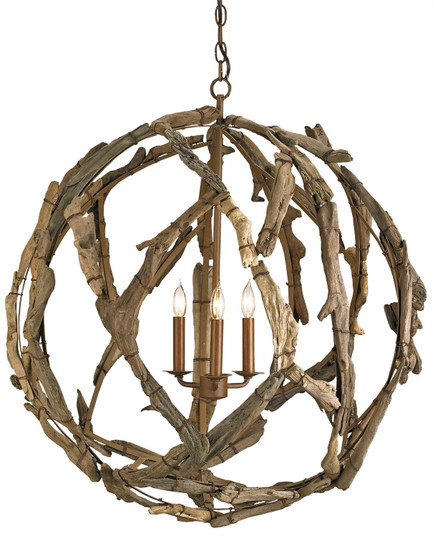 Mid. Chandeliers Sphere by Currey and Company ( 142 | 9078 Driftwood Collection ) 