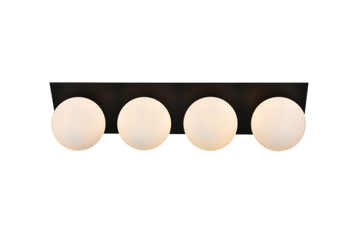 Bathroom Fixtures Four Lights by Elegant Lighting ( 173 | LD7304W29BLK Jillian ) 