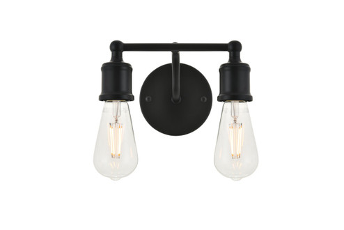 Bathroom Fixtures Two Lights by Elegant Lighting ( 173 | LD4028W9BK Serif ) 