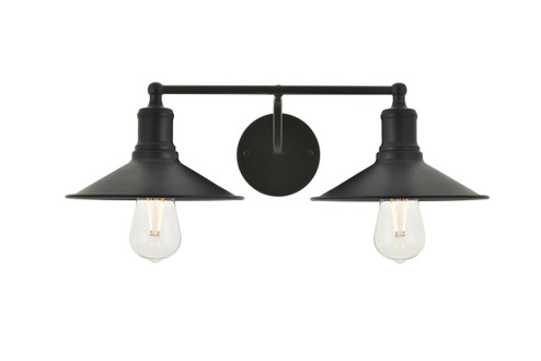 Bathroom Fixtures Two Lights by Elegant Lighting ( 173 | LD4033W21BK Etude ) 
