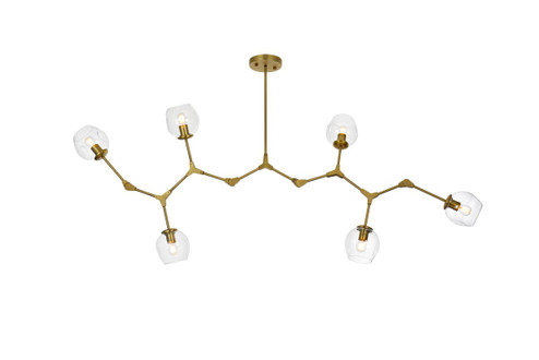 Linear/Island 4 Light + by Elegant Lighting ( 173 | 1712G70BR Cavoli ) 