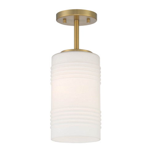 Semi-Flush Mts. Glass Down by Designers Fountain ( 43 | D257M-SF-BG Leavenworth ) 