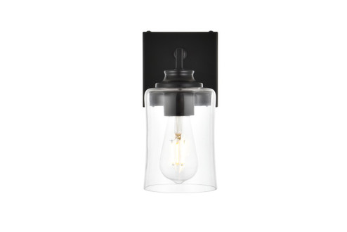 Sconces Single Glass by Elegant Lighting ( 173 | LD7314W5BLK Ronnie ) 