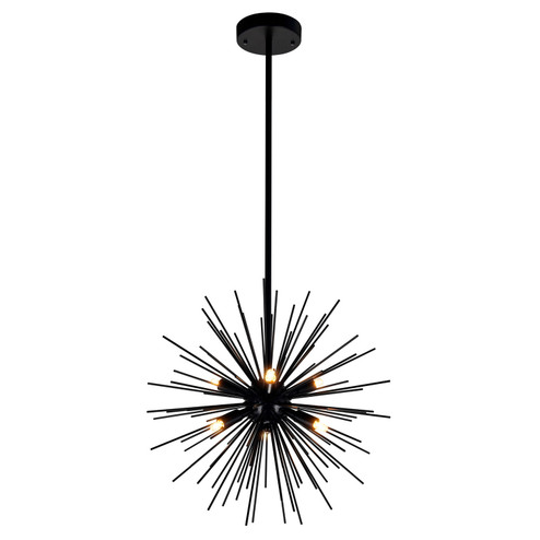Mini Chandeliers Starburst by CWI Lighting ( 401 | 1034P16-6-101 Savannah ) 