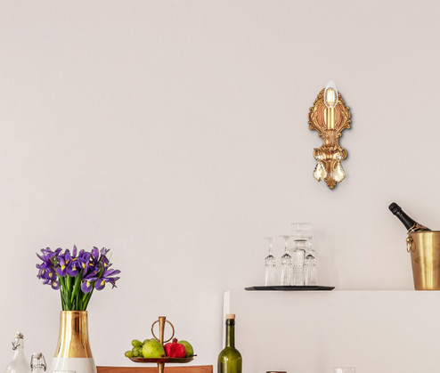Sconces Single Candle by Elegant Lighting ( 173 | 9601W5FG-GT/RC Monarch )  Sconces Single Candle by Elegant Lighting ( 173 | 9601W5FG-GT/RC Monarch )