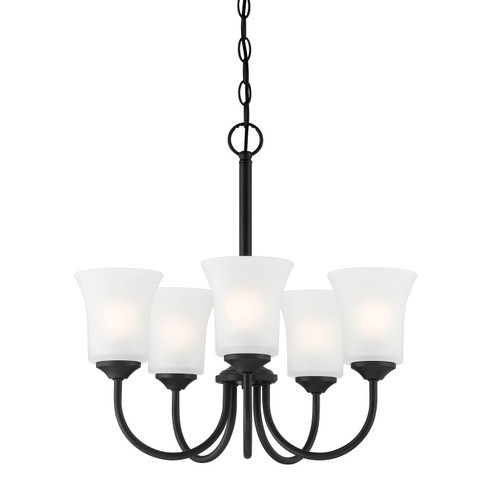 Mid. Chandeliers Glass Up by Designers Fountain ( 43 | D278M-5CH-MB Bronson ) 