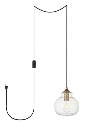Pendants Glass Down by Elegant Lighting ( 173 | LDPG2245BR Destry ) 