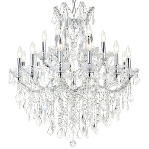 Mid. Chandeliers Candle by CWI Lighting ( 401 | 8311P32C-19 (Clear) Maria Theresa ) 