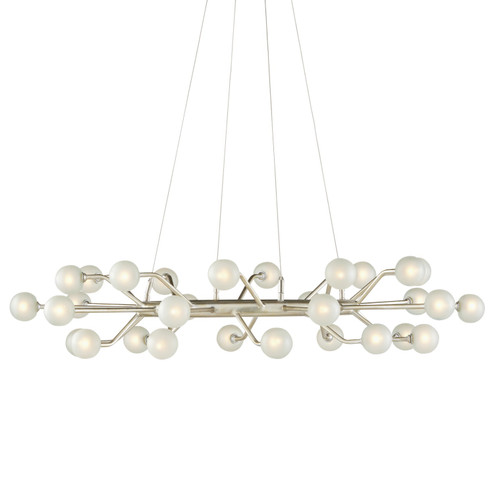 Linear/Island Geometric/Linear by Currey and Company ( 142 | 9000-0996 Chaldea Silver Chandelier ) 