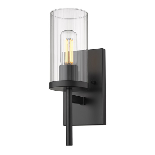 Sconces Single Glass by Golden ( 62 | 7011-1W BLK-CLR Winslett ) 