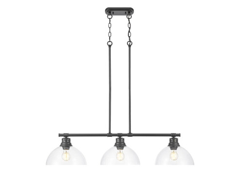 Linear/Island 3 Light Bar by Golden ( 62 | 3602-3LP BLK-CLR Duncan ) 