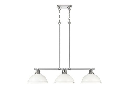 Linear/Island 3 Light Bar by Golden ( 62 | 3602-3LP CH-WHT Duncan ) 