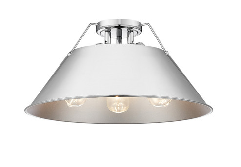 Flush Mounts Metal Shade by Golden ( 62 | 3306-3FM CH-CH Orwell ) 