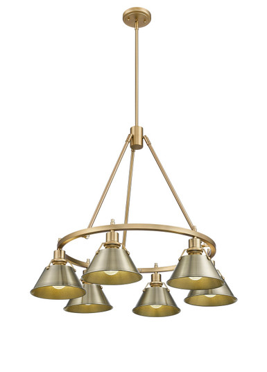 Mid. Chandeliers Metal Shade by Golden ( 62 | 3306-6 BCB-AB Orwell ) 