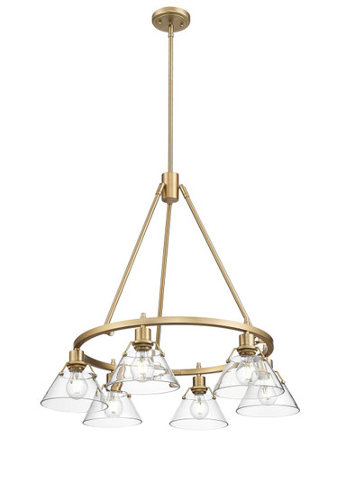 Mid. Chandeliers Glass Down by Golden ( 62 | 3306-6 BCB-CLR Orwell ) 
