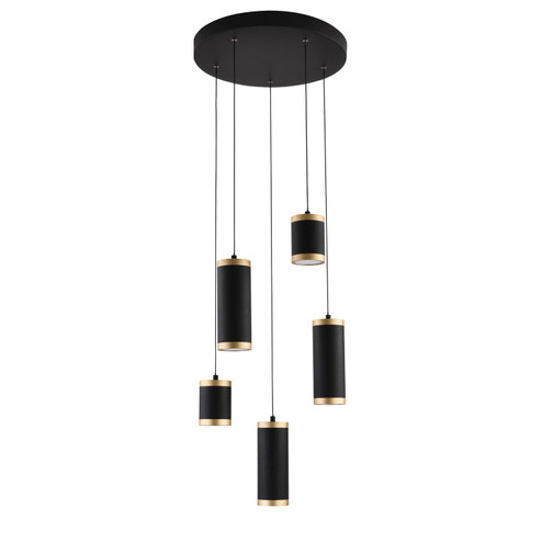 Mini Chandeliers Multi-Port/Cascade by ET2 ( 86 | E22945-BKGLD Cuff ) 