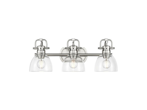 Bathroom Fixtures Three Lights by Golden ( 62 | 3602-BA3 PW-CLR Duncan ) 