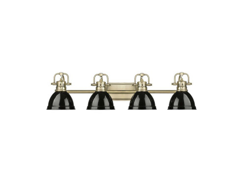 Bathroom Fixtures Four Lights by Golden ( 62 | 3602-BA4 AB-BK Duncan ) 