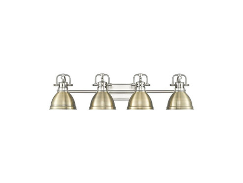 Bathroom Fixtures Four Lights by Golden ( 62 | 3602-BA4 PW-AB Duncan ) 