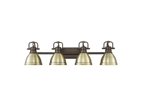 Bathroom Fixtures Four Lights by Golden ( 62 | 3602-BA4 RBZ-AB Duncan ) 