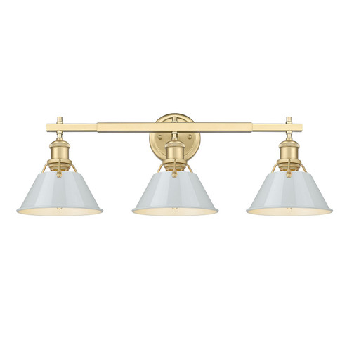 Bathroom Fixtures Three Lights by Golden ( 62 | 3306-BA3 BCB-DB Orwell ) 