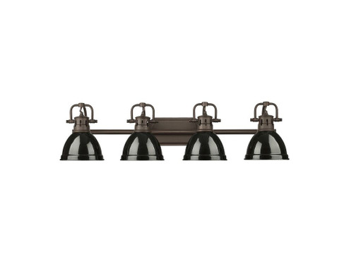 Bathroom Fixtures Four Lights by Golden ( 62 | 3602-BA4 RBZ-BK Duncan ) 