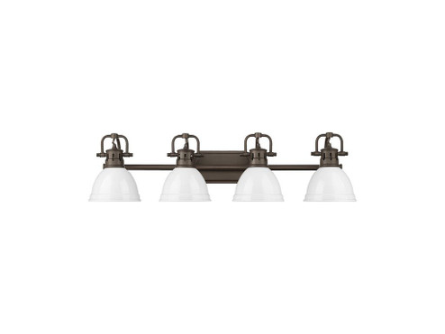 Bathroom Fixtures Four Lights by Golden ( 62 | 3602-BA4 RBZ-WH Duncan ) 
