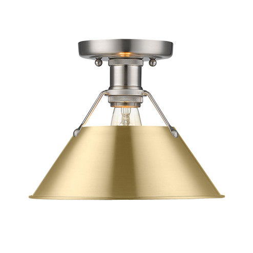 Flush Mounts Metal Shade by Golden ( 62 | 3306-FM PW-BCB Orwell ) 