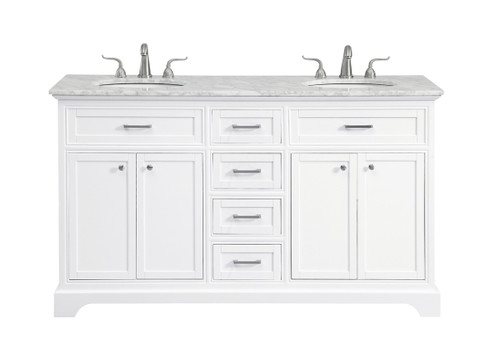 Plumbing Bath Chests/Vanities by Elegant Lighting ( 173 | VF15060DWH Americana )  Plumbing Bath Chests/Vanities by Elegant Lighting ( 173 | VF15060DWH Americana )