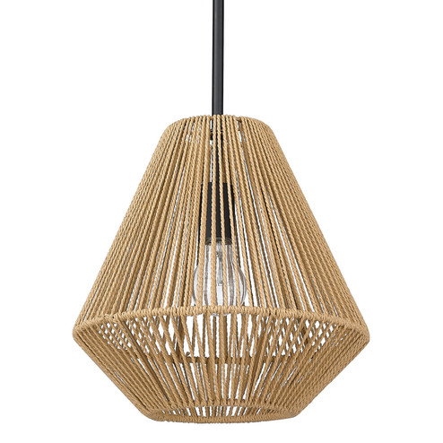Pendants Fabric Shade by Golden ( 62 | 6937-M BLK-NR Valentina ) 