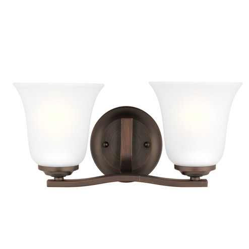 Bathroom Fixtures Two Lights by Generation Lighting ( 1 | 4439002EN3-710 Emmons ) 