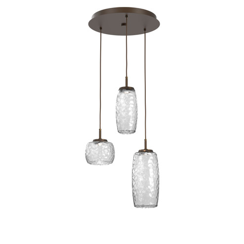 Mini Pendants 3 Light Cluster by Hammerton Studio ( 404 | CHB0091-03-FB-C-C01-L3 Vessel ) 