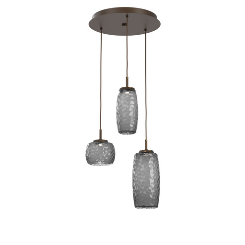 Mini Pendants 3 Light Cluster by Hammerton Studio ( 404 | CHB0091-03-FB-S-C01-L3 Vessel ) 