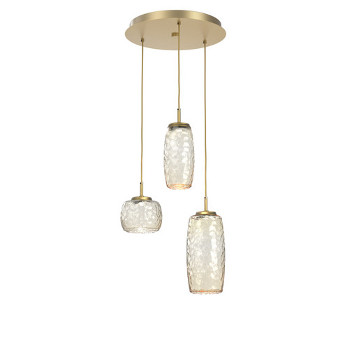 Mini Pendants 3 Light Cluster by Hammerton Studio ( 404 | CHB0091-03-GB-A-C01-L3 Vessel ) 