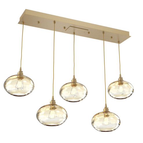 Linear/Island 4 Light + by Hammerton Studio ( 404 | PLB0036-05-GB-OA-C01-E2 Coppa ) 