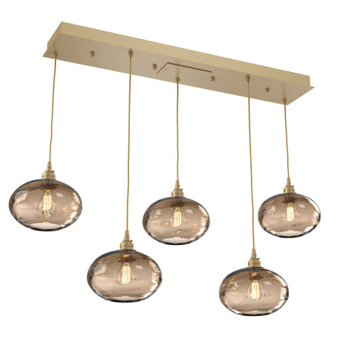 Linear/Island 4 Light + by Hammerton Studio ( 404 | PLB0036-05-GB-OB-C01-E2 Coppa ) 