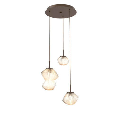 Mini Pendants 3 Light Cluster by Hammerton Studio ( 404 | CHB0089-03-FB-A-C01-L3 Mesa ) 