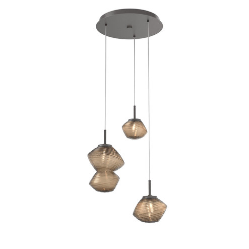 Mini Pendants 3 Light Cluster by Hammerton Studio ( 404 | CHB0089-03-GP-B-C01-L1 Mesa ) 