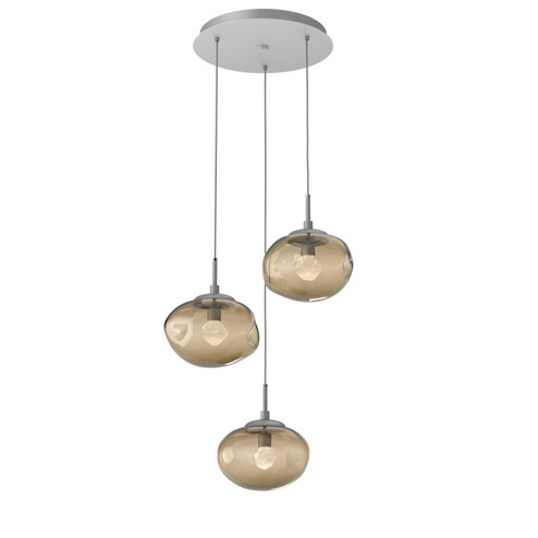 Mini Pendants 3 Light Cluster by Hammerton Studio ( 404 | CHB0068-03-CS-ZB-C01-L1 Nebula ) 