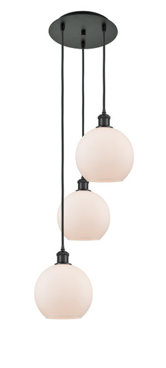 Mini Pendants 3 Light Cluster by Innovations ( 405 | 113B-3P-BK-G121-8 Ballston ) 
