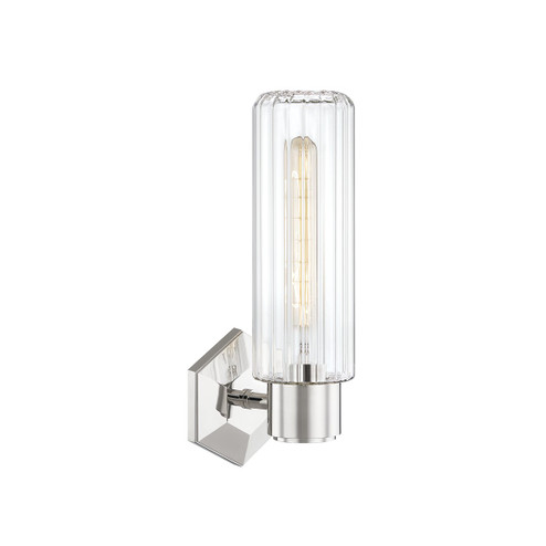 Sconces Single Glass by Hudson Valley ( 70 | 5120-PN Roebling )  Sconces Single Glass by Hudson Valley ( 70 | 5120-PN Roebling )