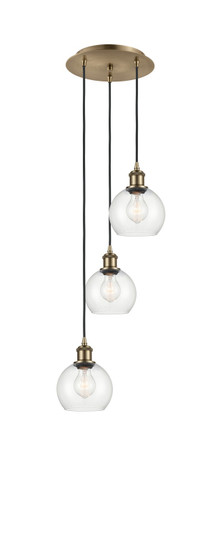 Mini Pendants 3 Light Cluster by Innovations ( 405 | 113B-3P-AB-G122-6 Ballston ) 