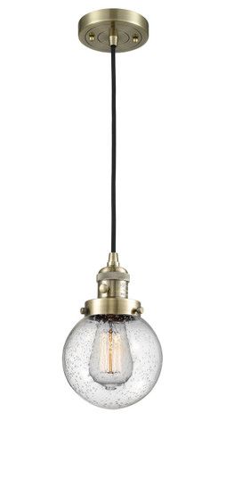 Mini Pendants Cable by Innovations ( 405 | 201CSW-AB-G204-6-LED Franklin Restoration ) 