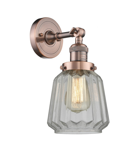 Sconces Single Glass by Innovations ( 405 | 203-AC-G142-LED Franklin Restoration ) 