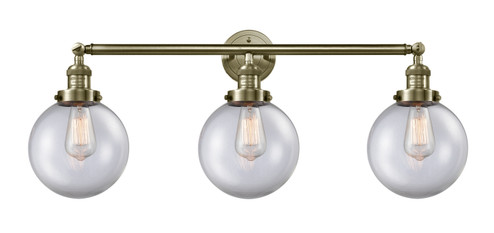 Bathroom Fixtures Three Lights by Innovations ( 405 | 205-AB-G202-8 Franklin Restoration ) 
