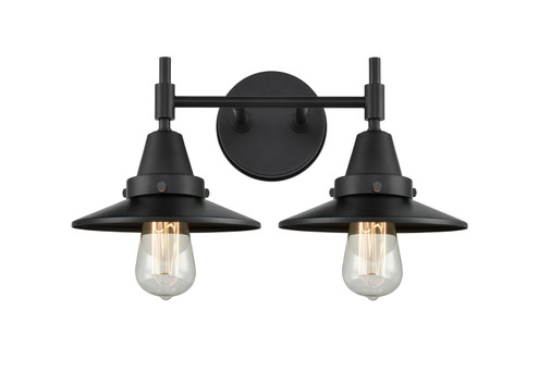 Bathroom Fixtures Two Lights by Innovations ( 405 | 447-2W-BK-M6-BK-LED Caden ) 
