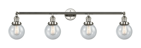 Bathroom Fixtures Four Lights by Innovations ( 405 | 215-PN-G204-6-LED Franklin Restoration ) 