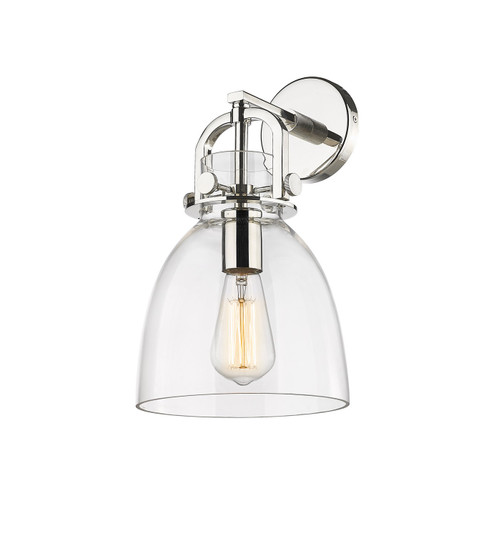Sconces Single Glass by Innovations ( 405 | 410-1W-PN-G412-8CL Downtown Urban ) 