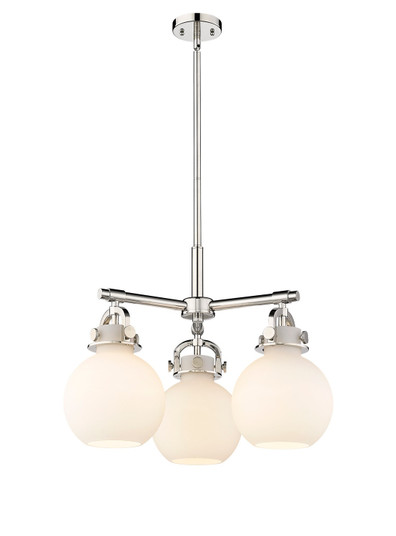 Mini Chandeliers Glass Shade by Innovations ( 405 | 410-3CR-PN-G410-7WH Downtown Urban ) 