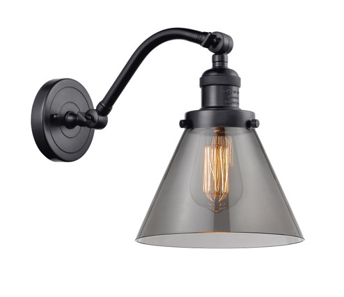 Sconces Single Glass by Innovations ( 405 | 515-1W-BK-G43-LED Franklin Restoration ) 